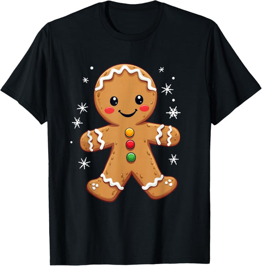 Gingerbread Character T-Shirt - T-Shirt | Black