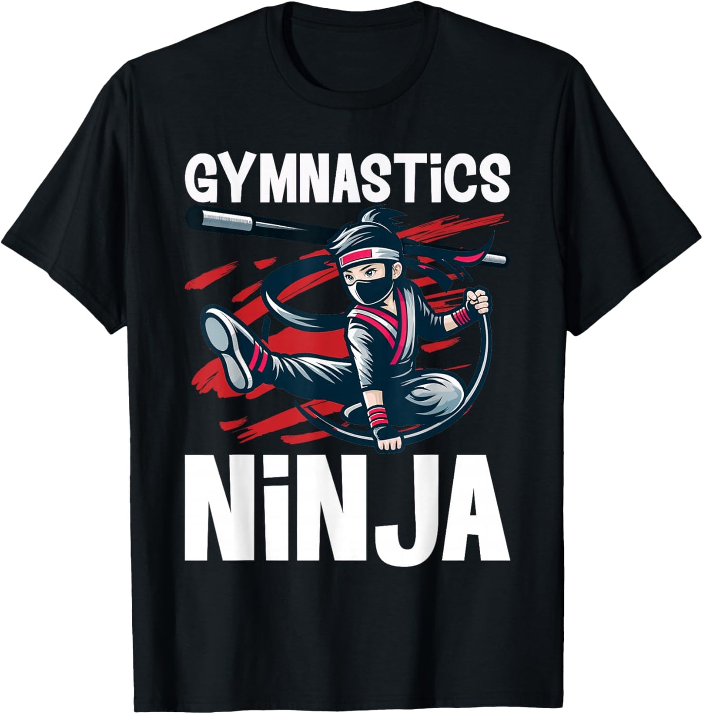 Gymnastics Ninja Boy Funny Sports T-Shirt - T-Shirt | Black