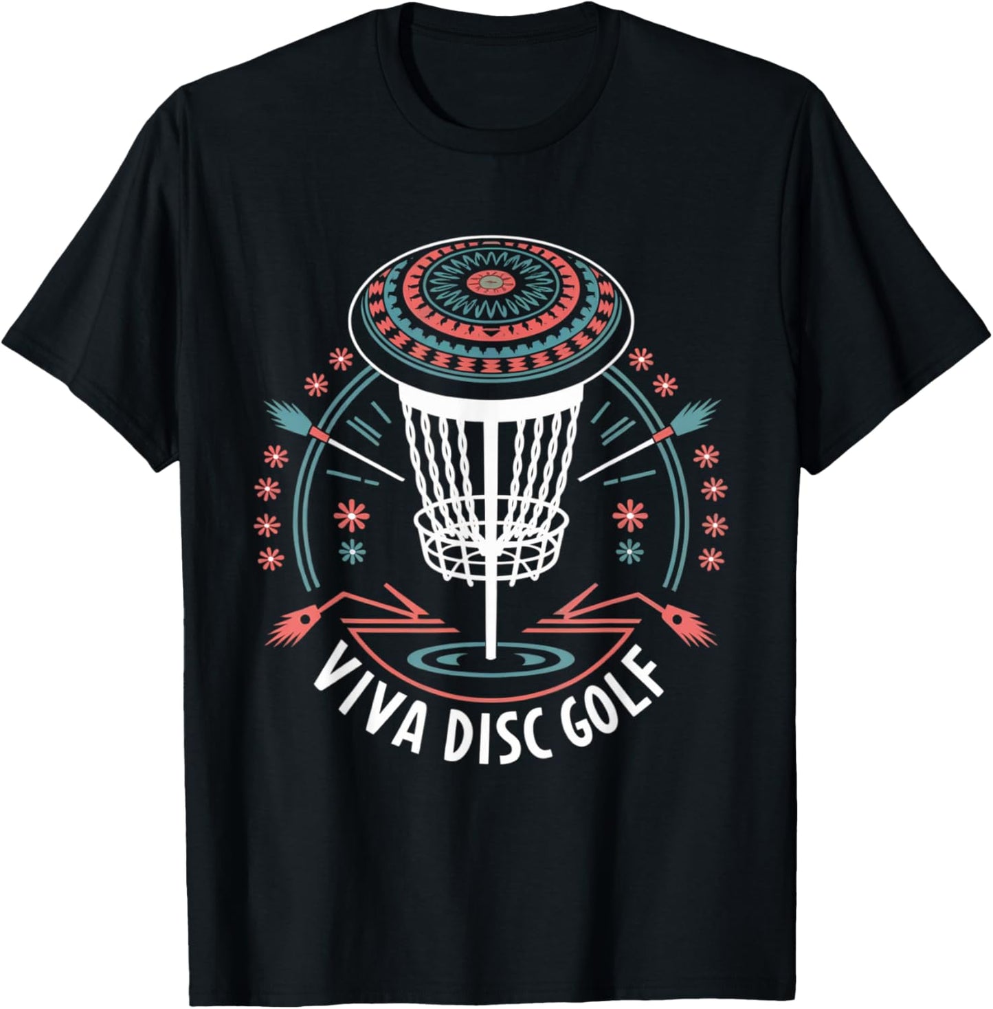 Funny Disc Golf Mexico Men Women Disc Golf Mexican Golfer T-Shirt - T-Shirt | Black