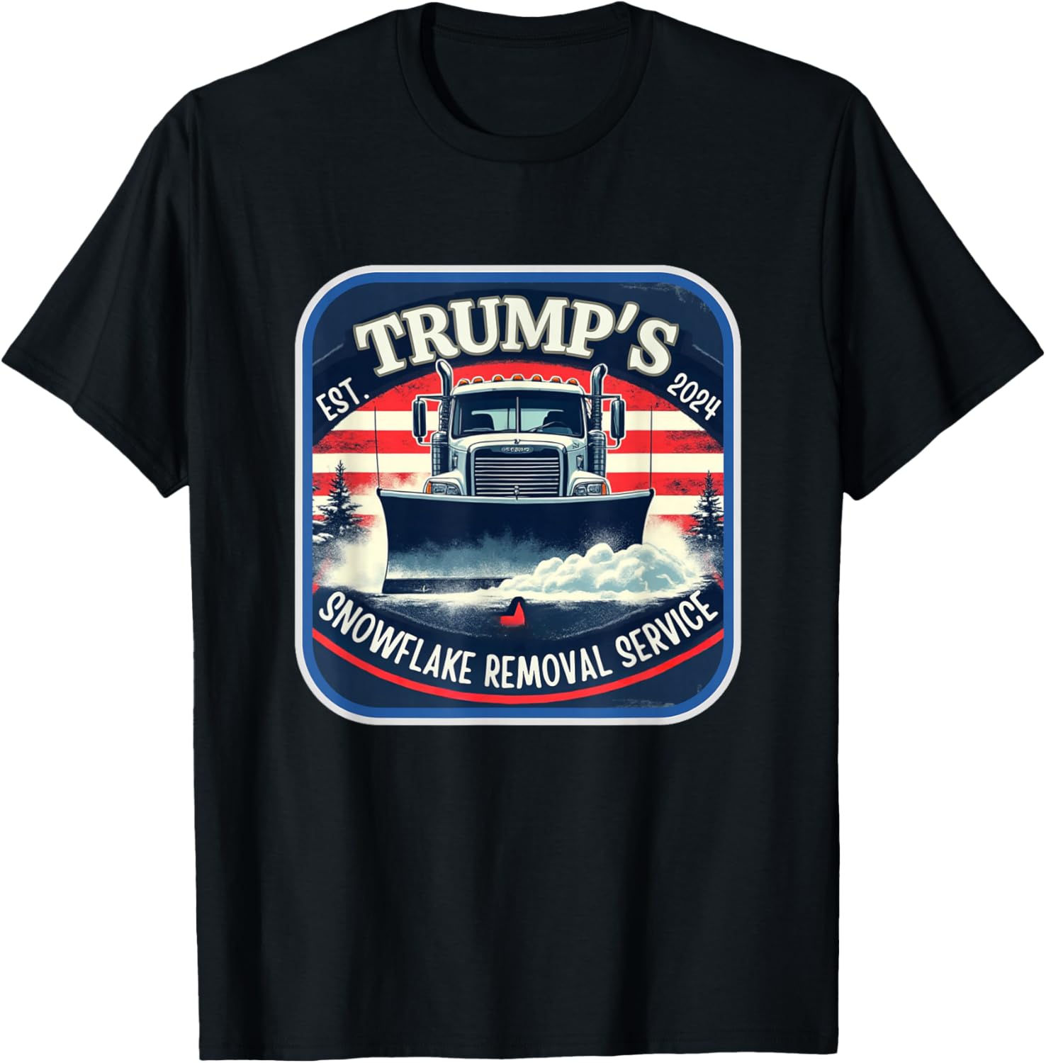 Milwaukee Trump's Snowflake Removal Service Funny Trump 2024 T-Shirt - T-Shirt | Black