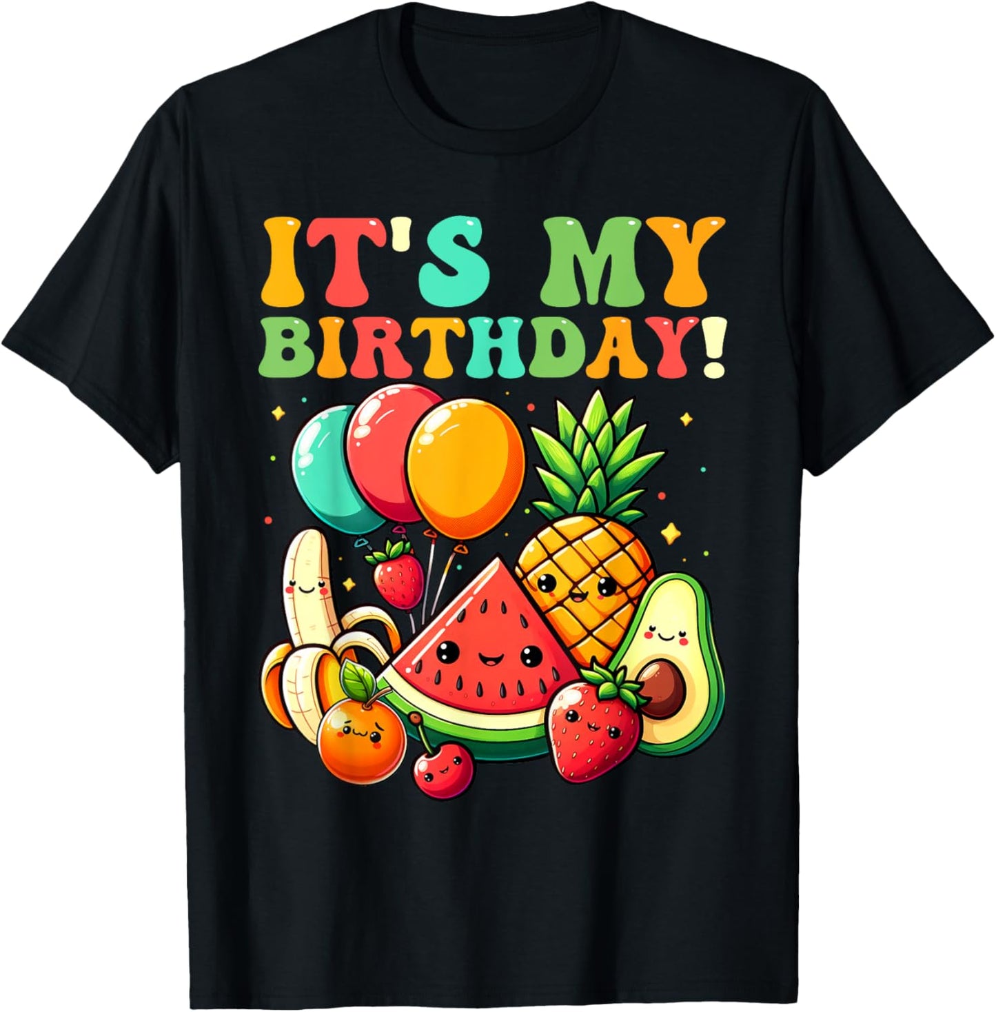 Groovy Hey Bear It's My Birthday Toddler Birthday Boys Girls T-Shirt - T-Shirt | Black