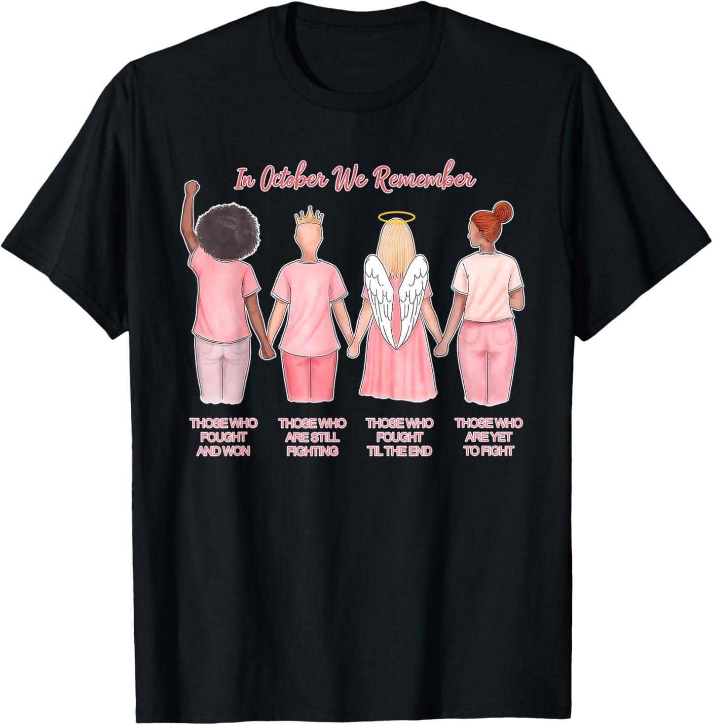 In October We Remember Those Who Fought And Won Women Girls T-Shirt - T-Shirt | Black