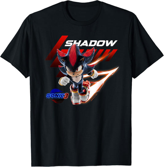 Sonic The Hedgehog 3 - Shadow Charge T-Shirt - T-Shirt | Black