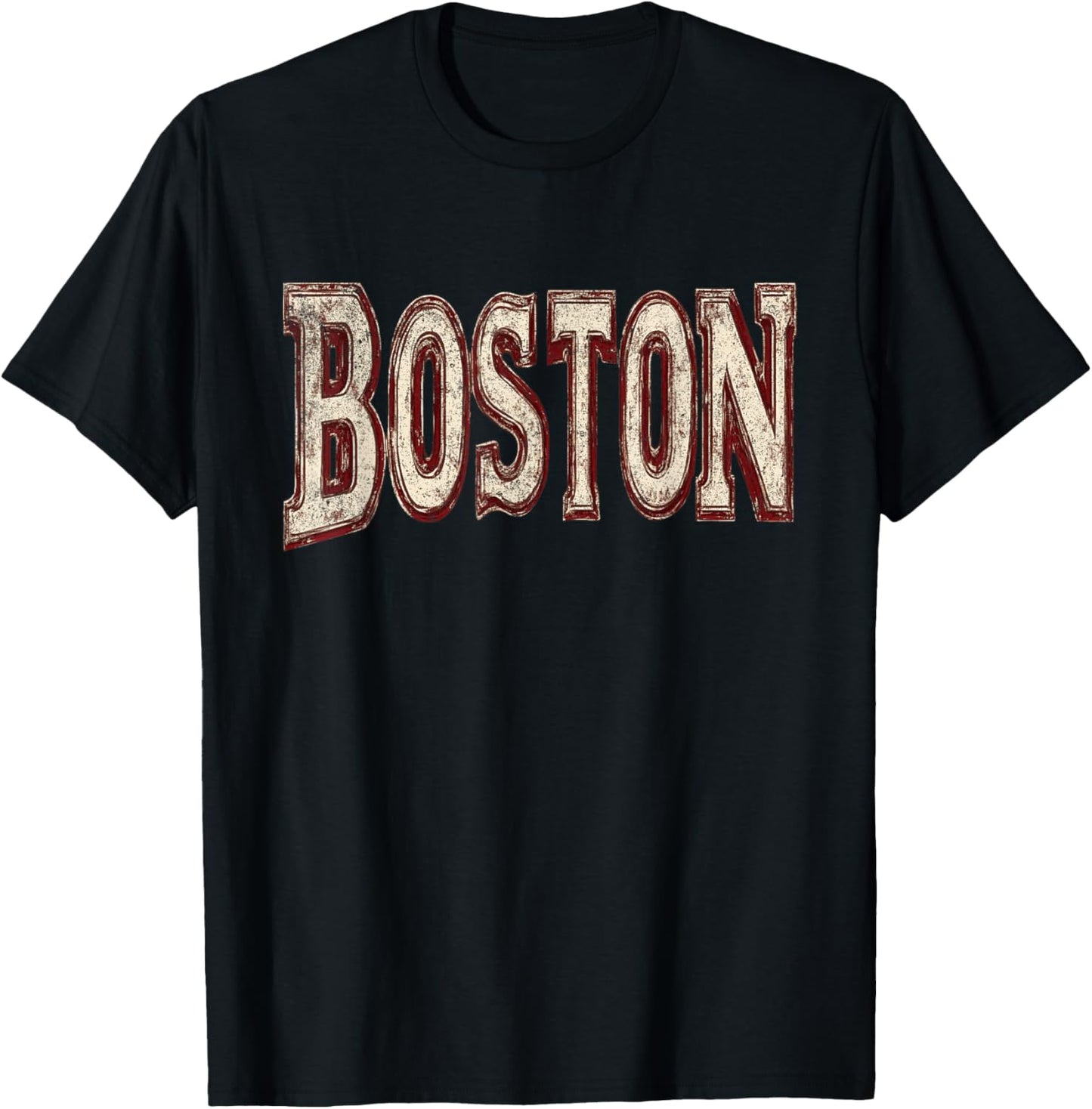 Boston Vintage Retro T-Shirt - T-Shirt | Black