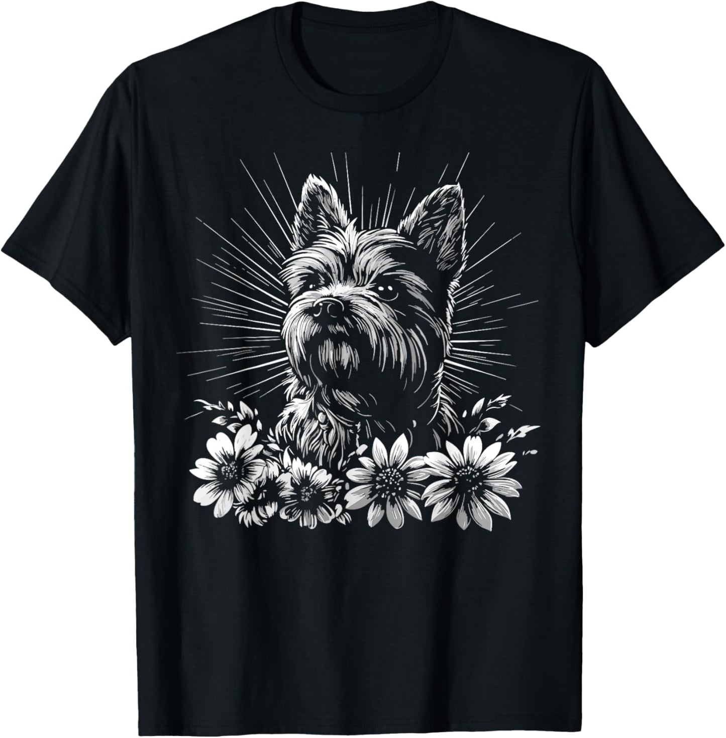 Retro Cairn Terrier Dog Lover Tattoo Style T-Shirt - T-Shirt | Black