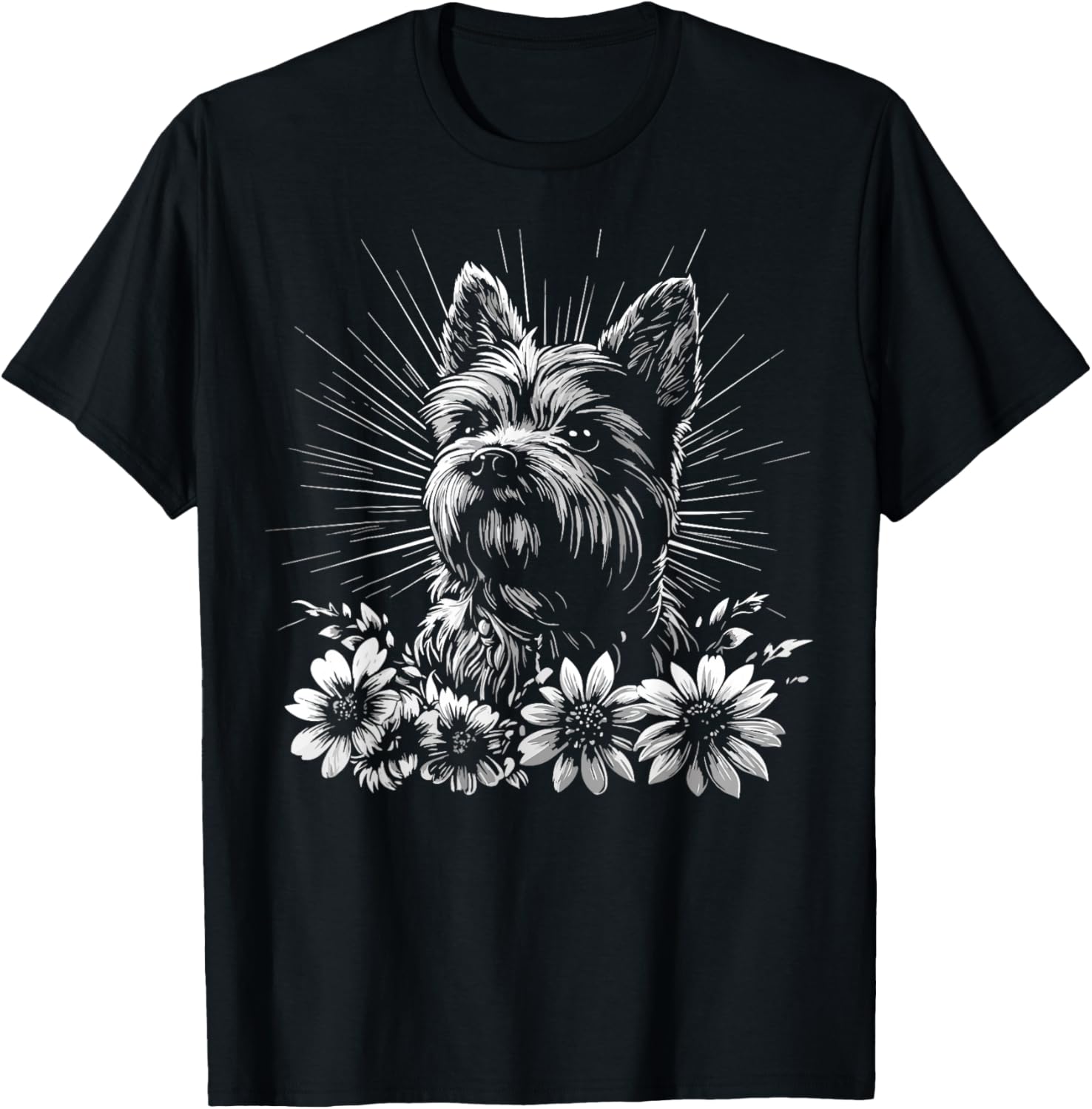 Retro Cairn Terrier Dog Lover Tattoo Style T-Shirt - T-Shirt | Black
