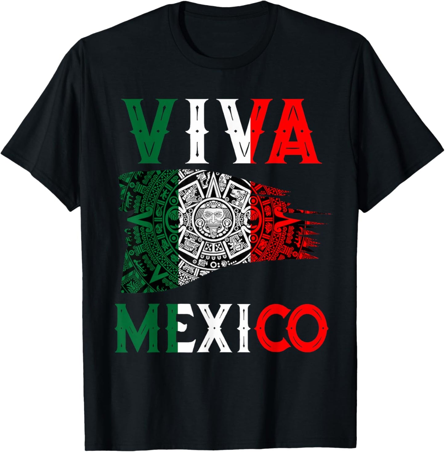 Viva Mexico Flag Kids Toddler Mexican Independence Day T-Shirt - T-Shirt | Black