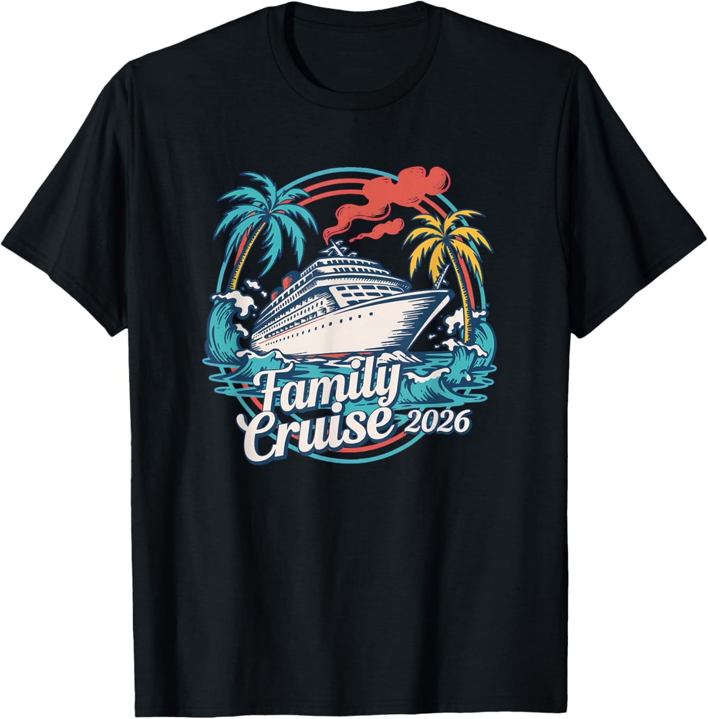 Family Cruise 2026 Summer Beach Vacation Family Matching T-Shirt - T-Shirt | Black