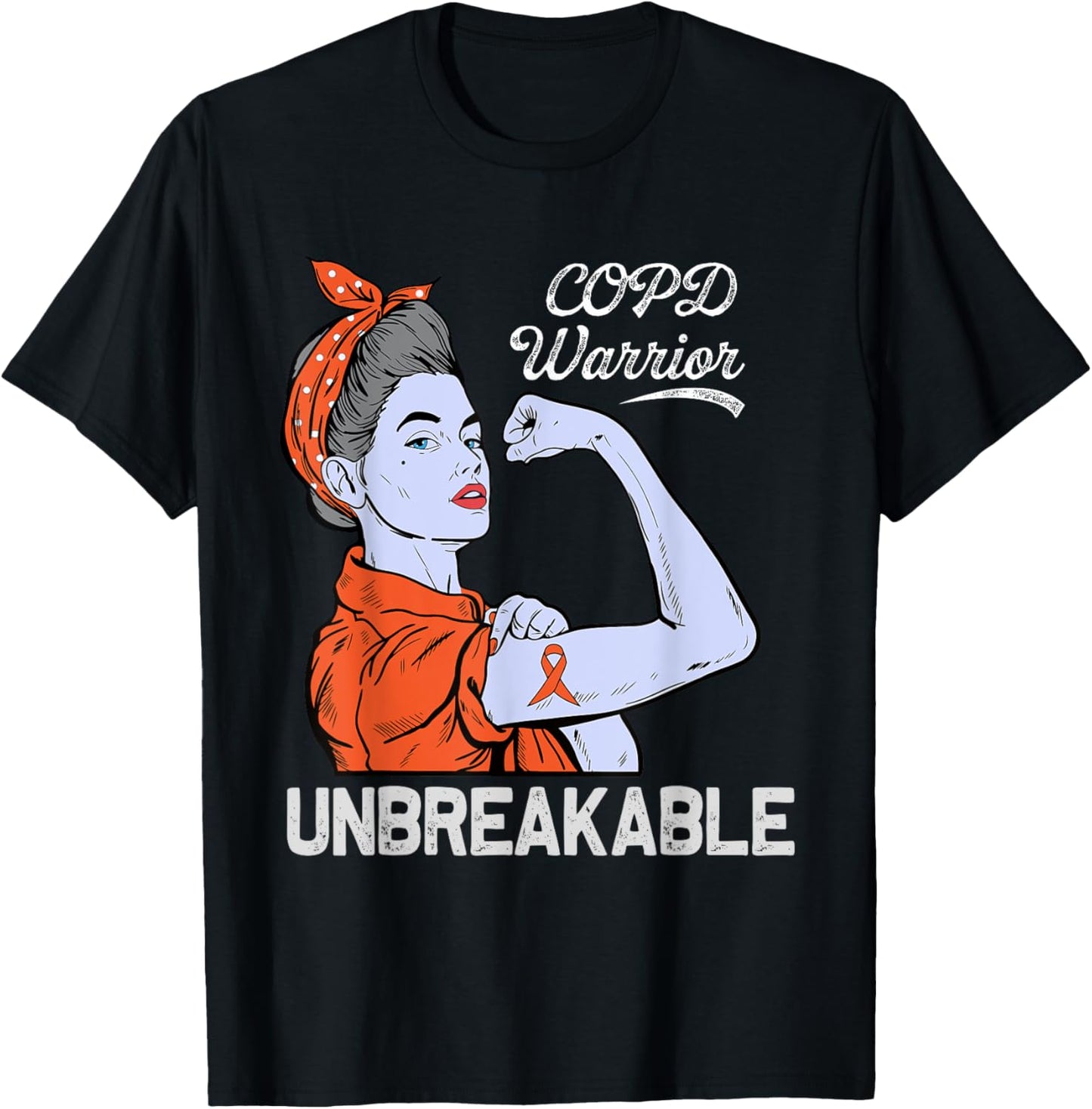 COPD Warrior Chronic Obstructive Pulmonary Disease Awareness T-Shirt - T-Shirt | Black