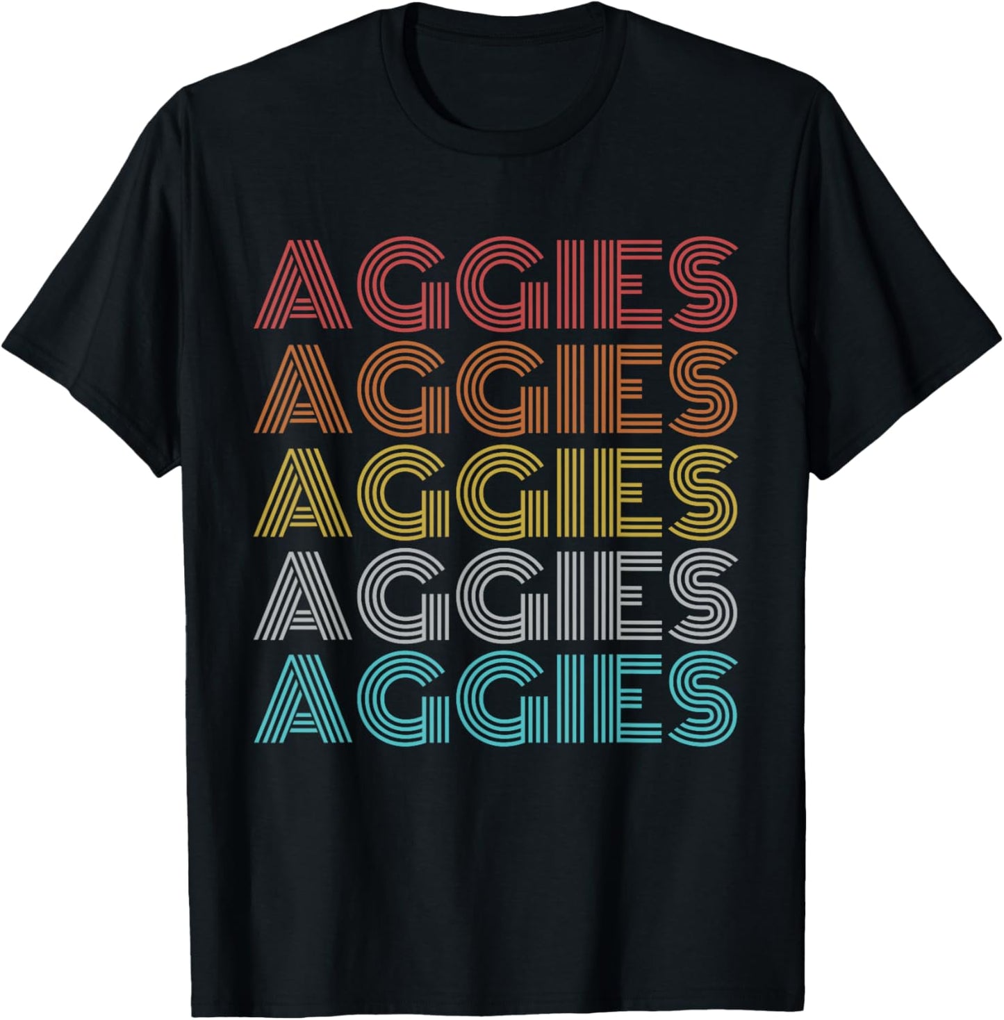 Retro Vintage Aggies T-Shirt - T-Shirt | Black