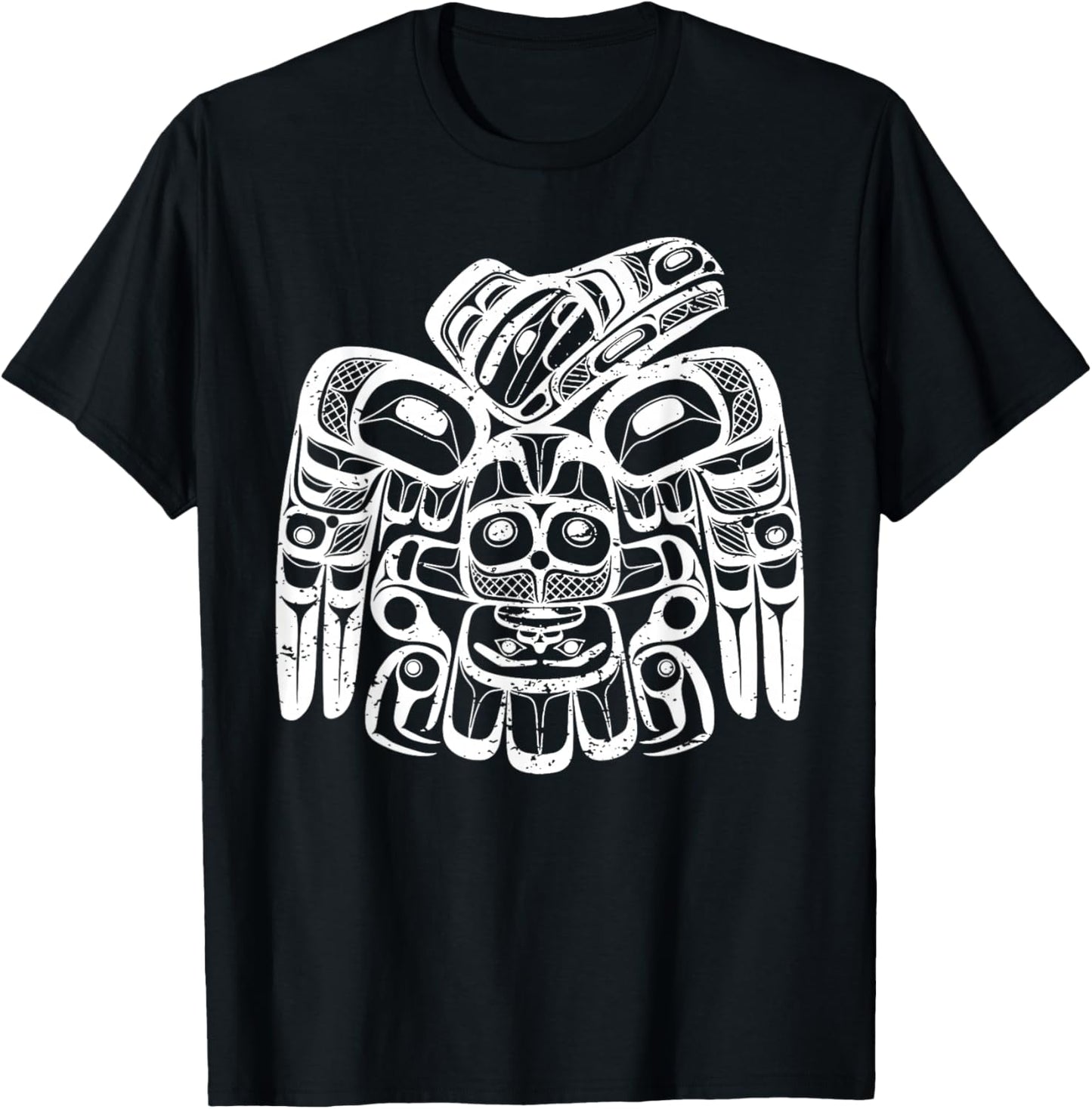 Vintage Haida Raven Native American Raven Tlingit Men Women T-Shirt - T-Shirt | Black
