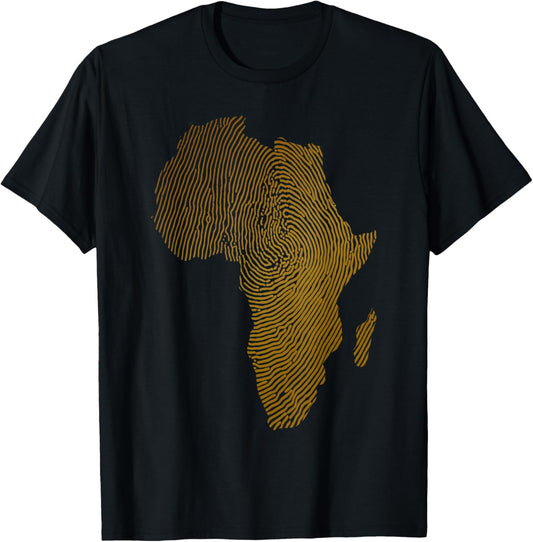 Cool Africa Map Art Women Afrocentric African Print T-Shirt - T-Shirt | Black