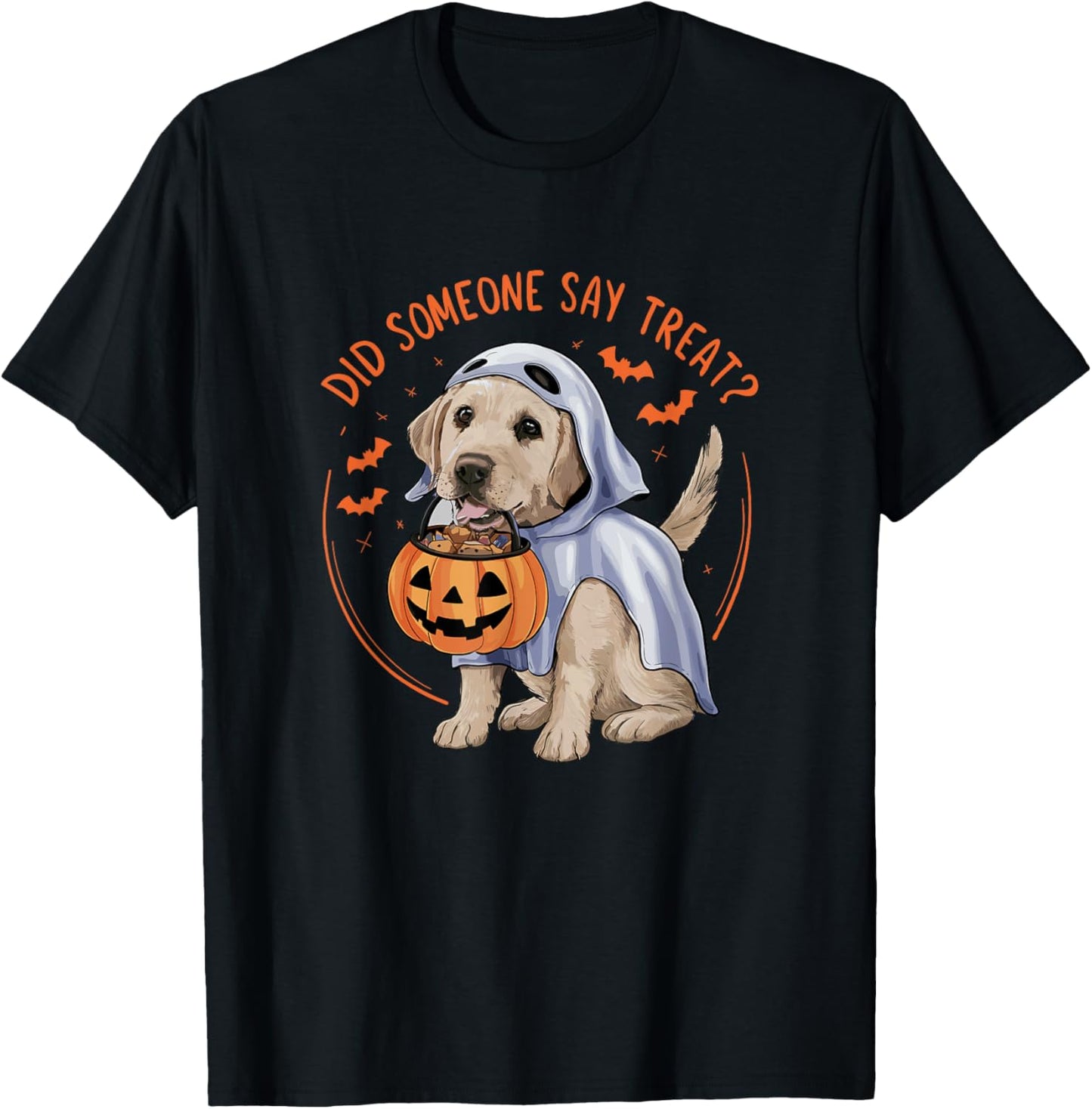 Did Someone Say Treat? Halloween Labrador Dog Women Kids T-Shirt - T-Shirt | Black