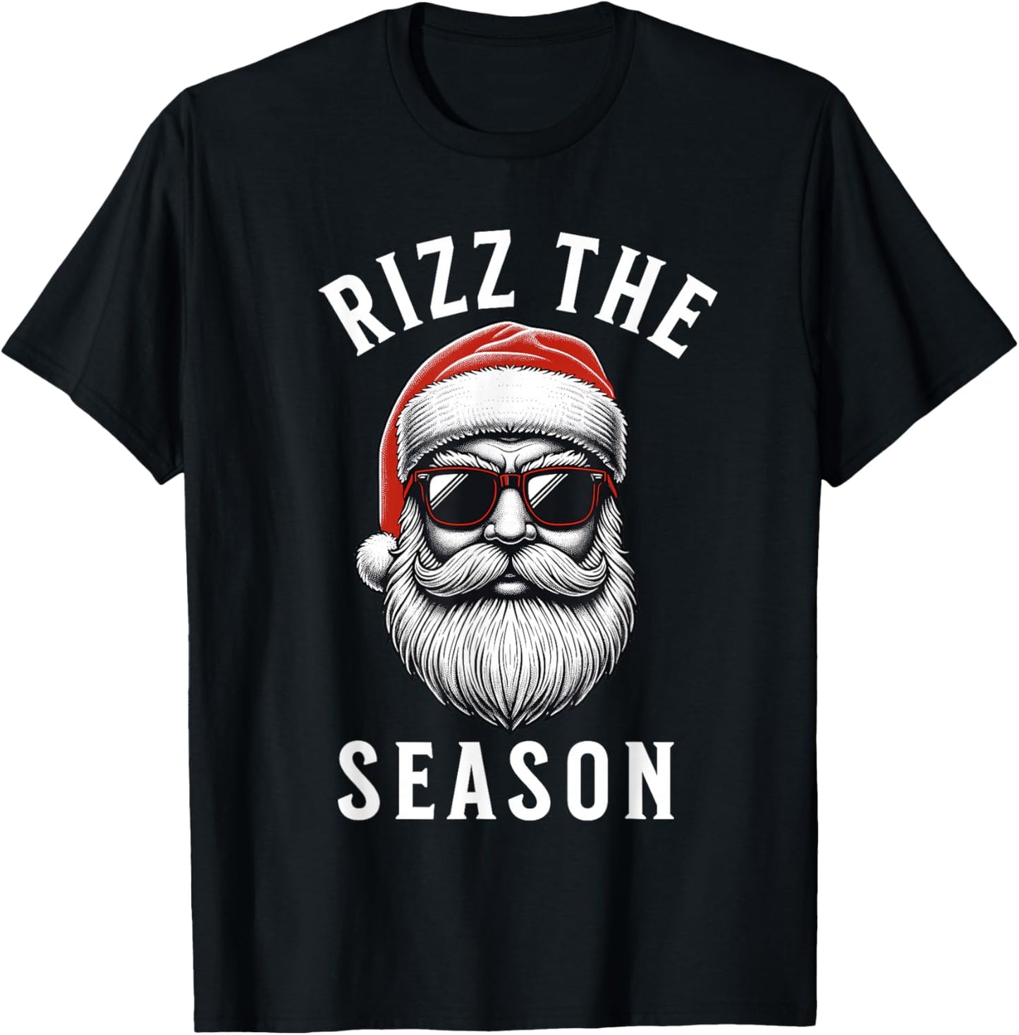 Rizz The Season Silly Christmas Funny Santa Men Teen Boys T-Shirt - T-Shirt | Black