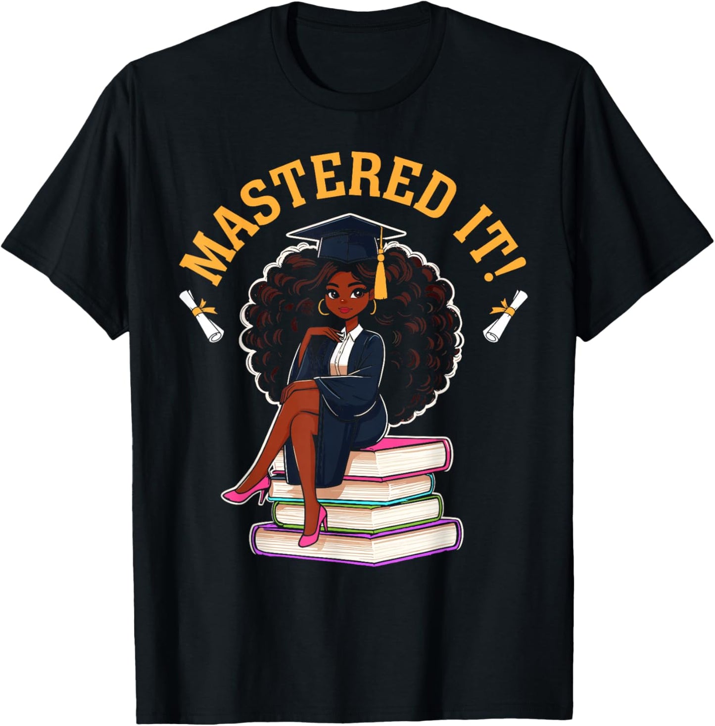 Mastered it black girl master degree graduation T-Shirt - T-Shirt | Black