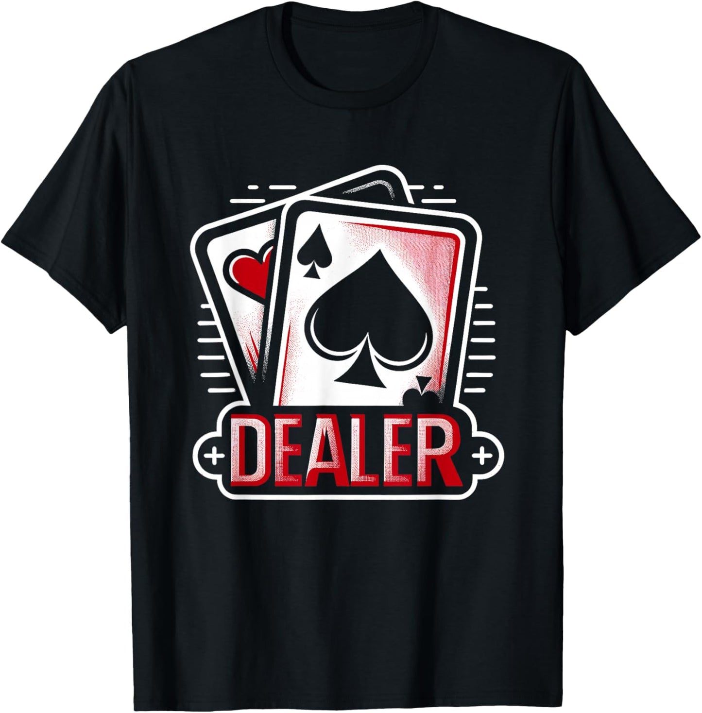 Casino Gambling Blackjack & Poker Game Card Dealers T-Shirt - T-Shirt | Black