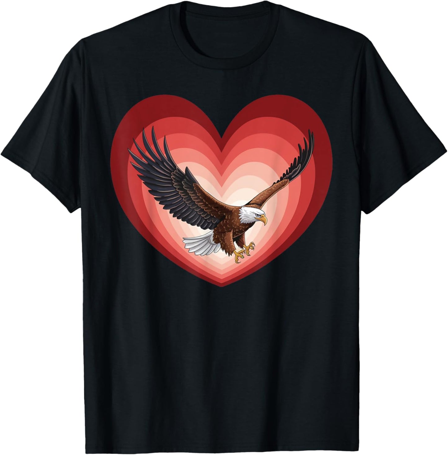 Retro Eagle Love Valentine's Day Eagle Gifts Men Women Kids T-Shirt - T-Shirt | Black