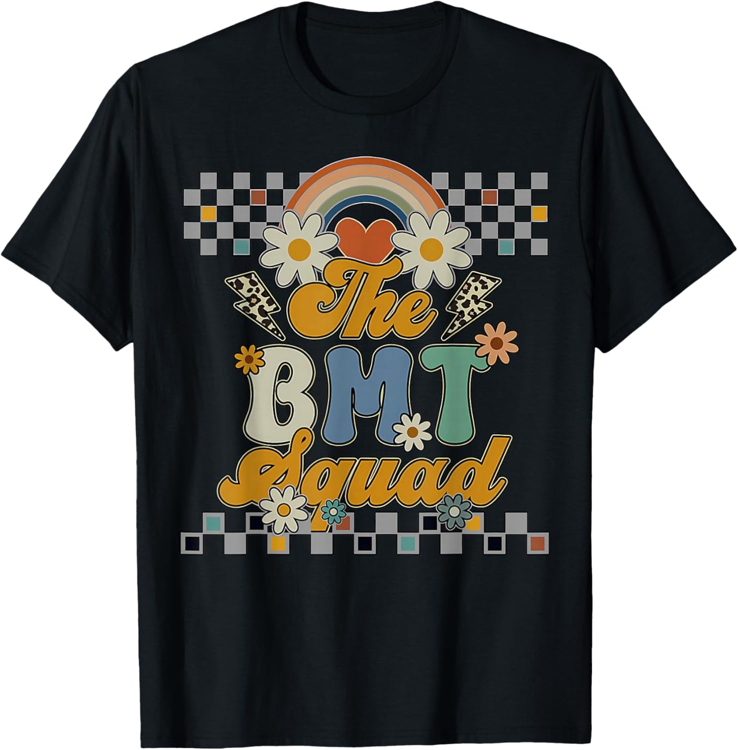 Groovy BMT Squad Bone Marrow Transplant Nurse RN Nursing T-Shirt - T-Shirt | Black