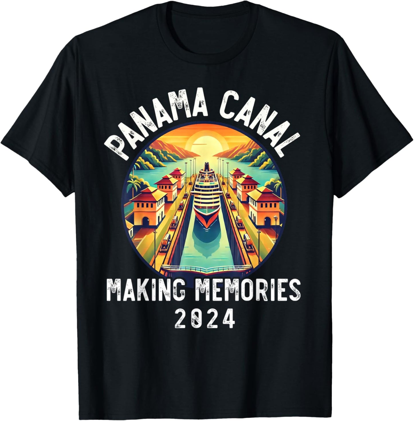 Panama Canal Cruise Panama Group Cruising Together Family T-Shirt - T-Shirt | Black