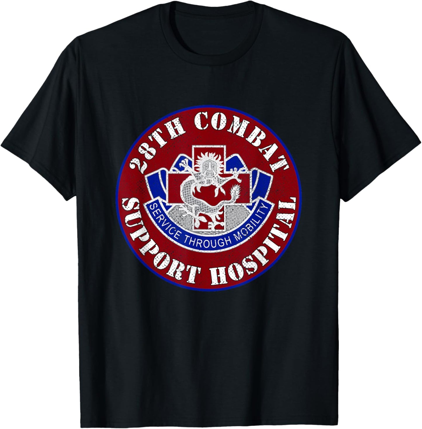 28th Combat Support Hospital Veterans Day Vintage Gifts T-Shirt - T-Shirt | Black