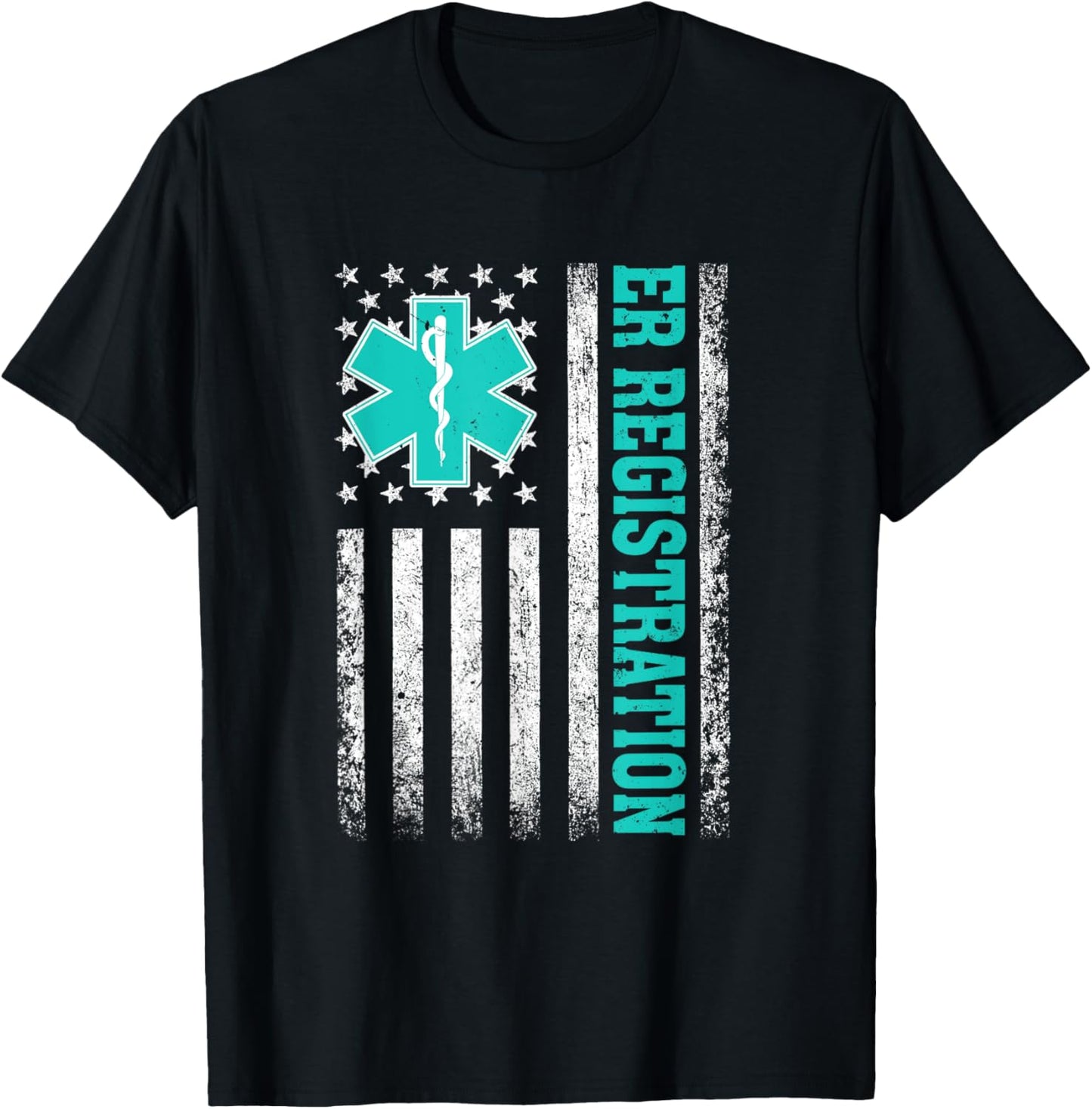 Emergency Room Registration Patient ER Registrar Nursing T-Shirt - T-Shirt | Black
