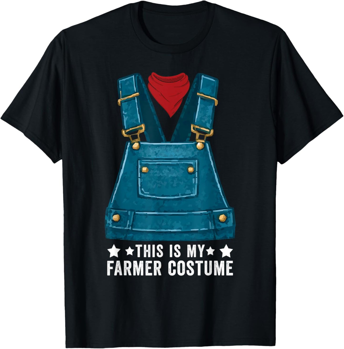 This Is My Farmer Costume Halloween Funny Farm Farming T-Shirt - T-Shirt | Black