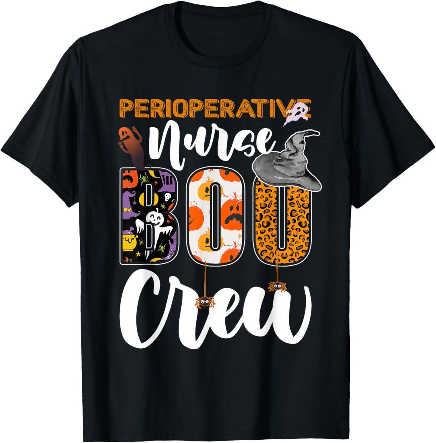 Perioperative Nurse Boo Crew Halloween Matching RN T-Shirt - T-Shirt | Black
