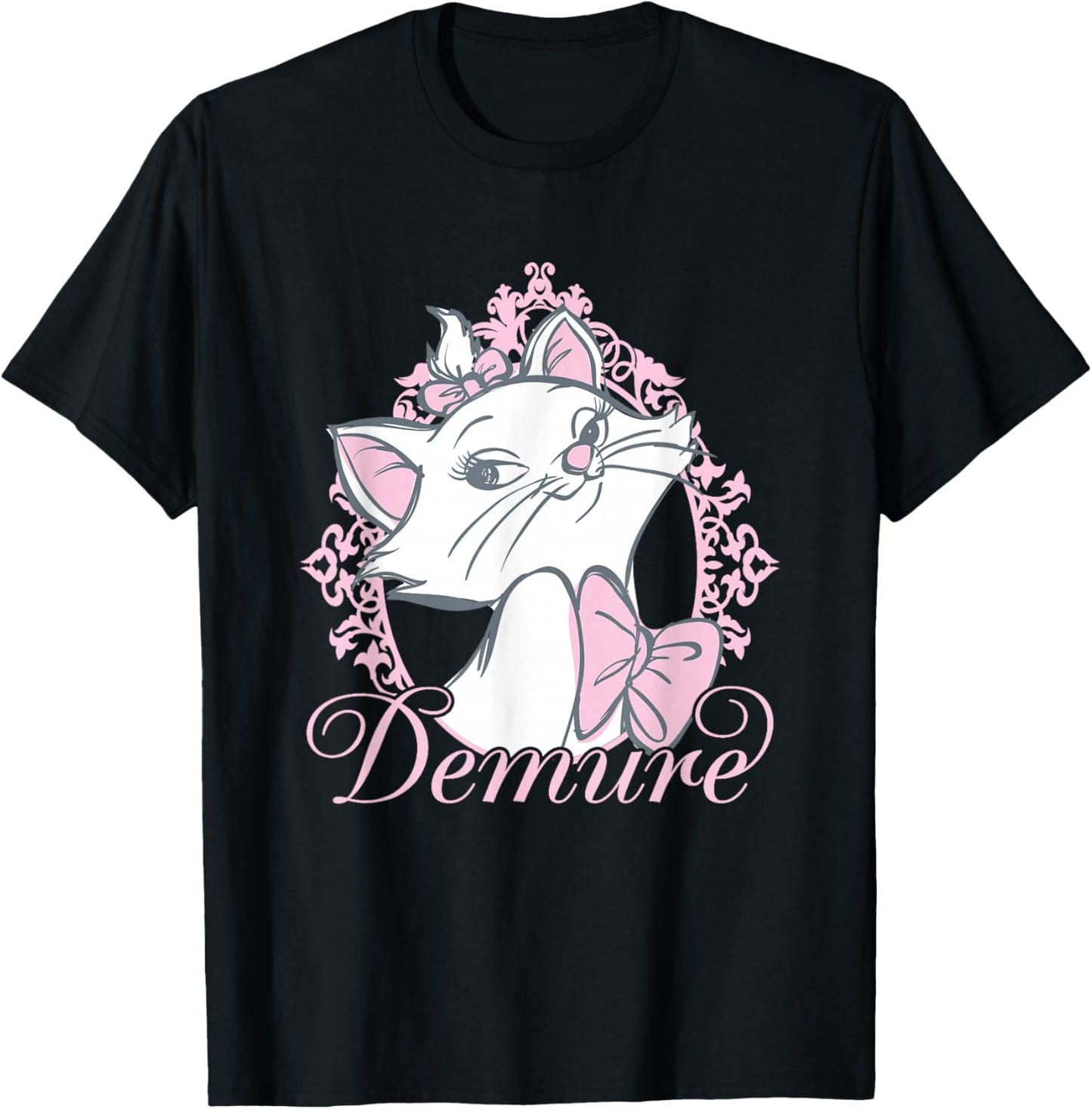 Disney The Aristocats Cute Marie Demure Sketch Chest Frame T-Shirt - T-Shirt | Black