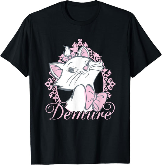 Disney The Aristocats Cute Marie Demure Sketch Chest Frame T-Shirt - T-Shirt | Black