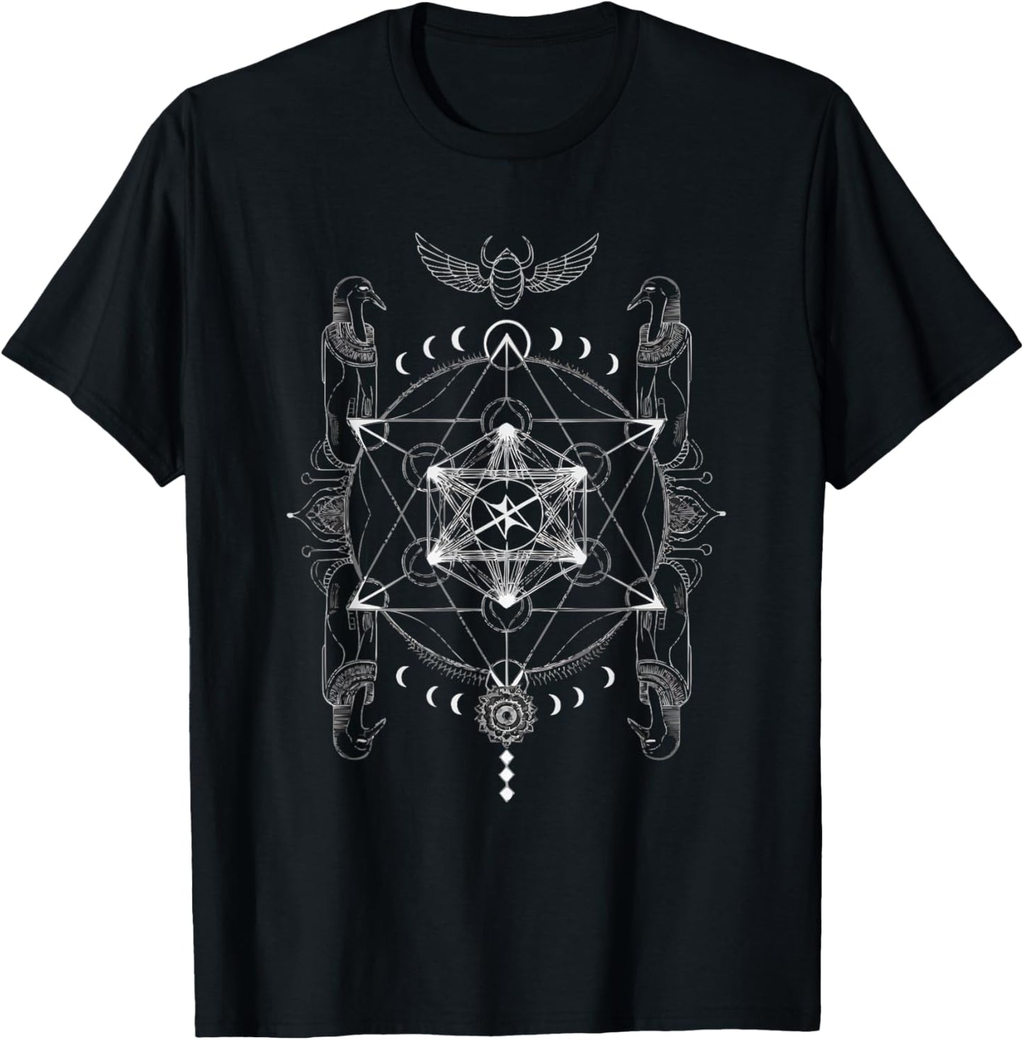 Thoth Egyptian God Egyptian Mythology Pyramid Ancient Egypt T-Shirt - T-Shirt | Black