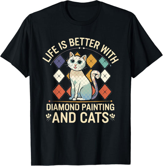 Diamond Painting Art Hobby Artistic Craft Diamond Painter T-Shirt - T-Shirt | Black