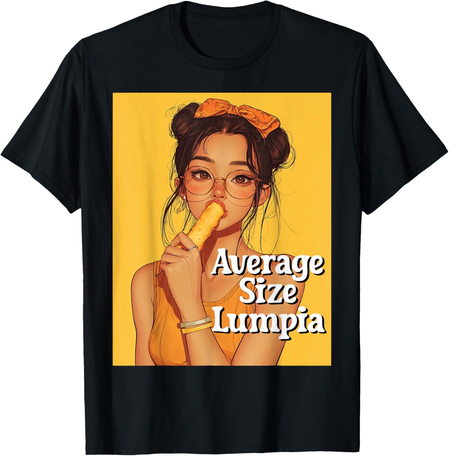 Average Size Lumpia Design T-Shirt - T-Shirt | Black