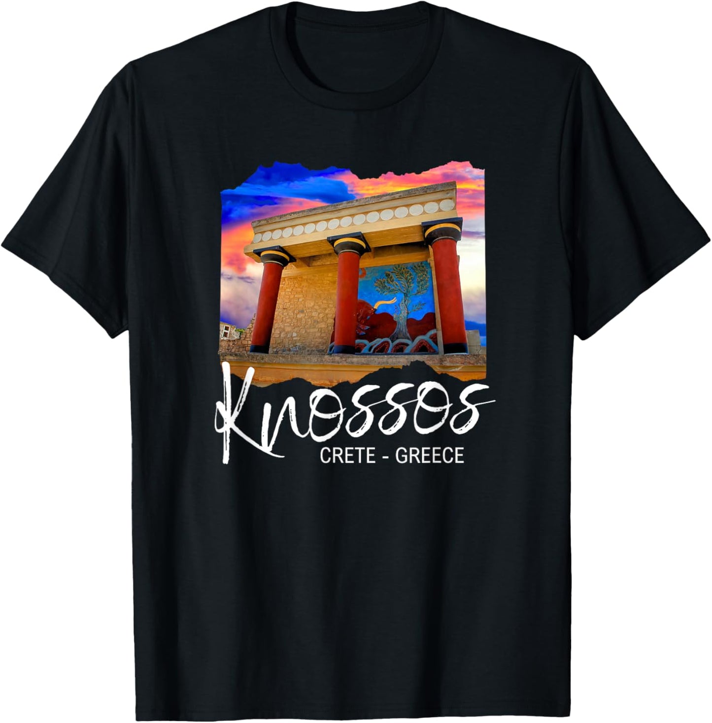 Knossos Crete / Knossos Greece T-Shirt - T-Shirt | Black