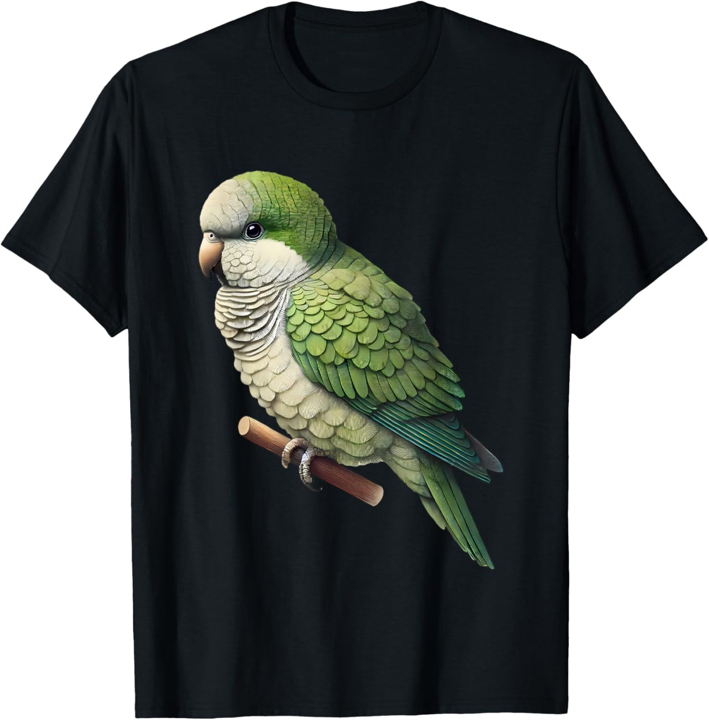 Monk Parrot Quaker Parakeet Bird Lover T-Shirt - T-Shirt | Black