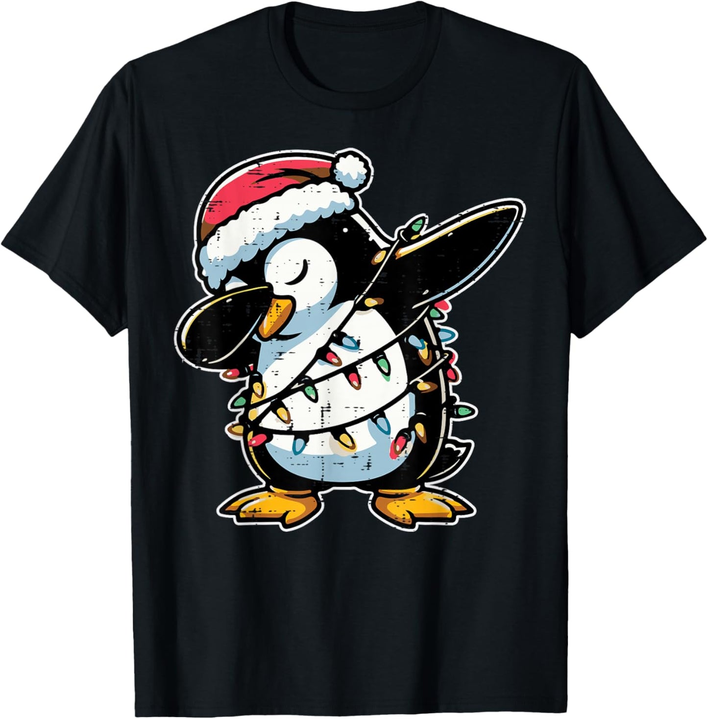 Christmas Penguin Dab Xmas Boys Girls Kids Toddler Youth T-Shirt - T-Shirt | Black
