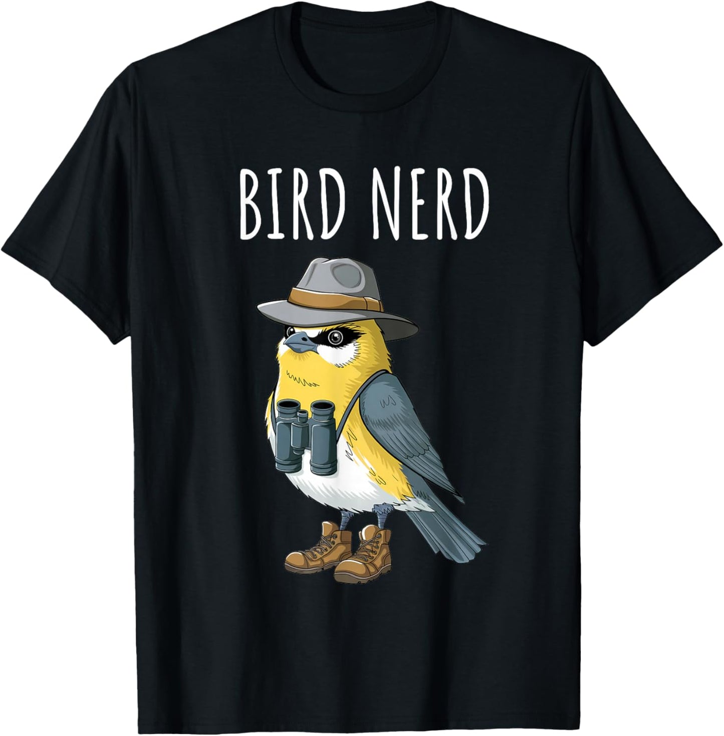Bird Nerd Funny Bird Watching Birding Bird Lover Watcher T-Shirt - T-Shirt | Black