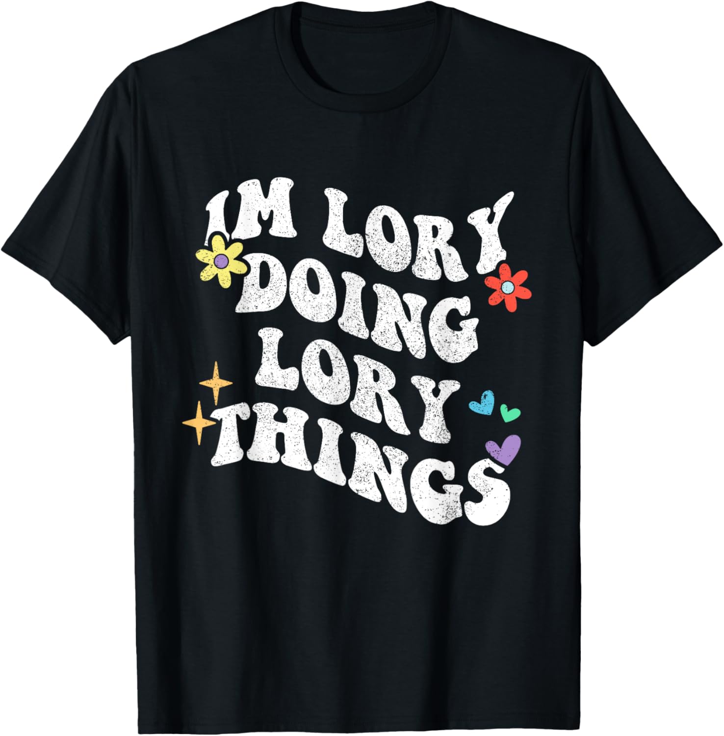 Retro Groovy Im Lory Doing Lory Things Funny Mother's Day T-Shirt - T-Shirt | Black