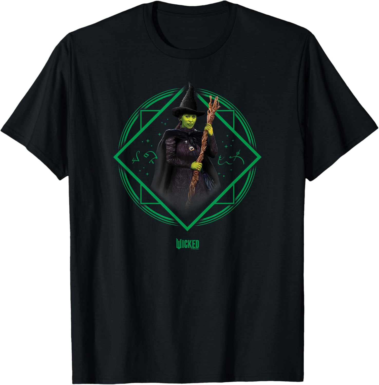 Wicked Elphaba Portrait - Black, , Small, Short Sleeve, Movie T-Shirt - T-Shirt | Black