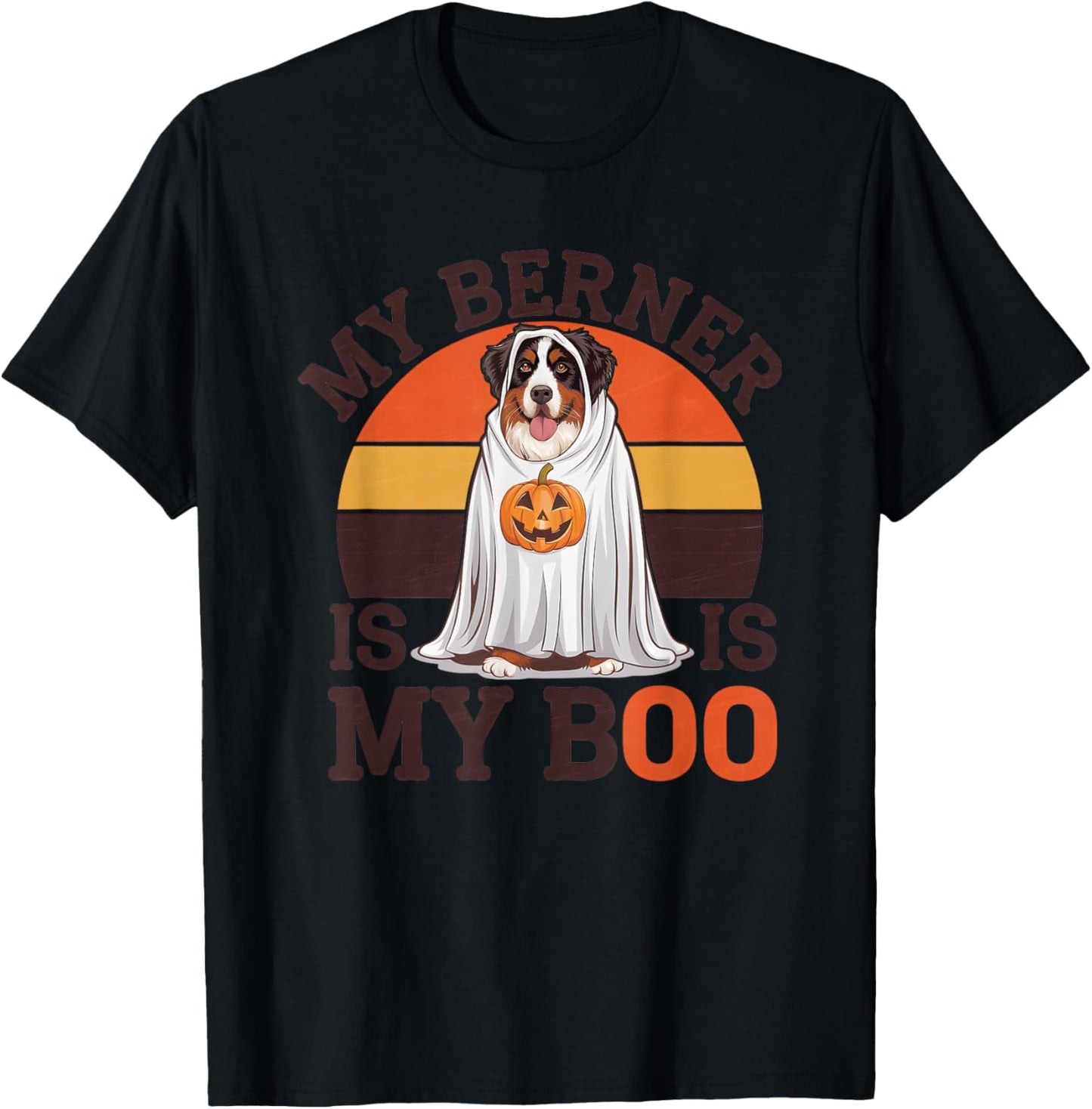 Halloween Costume Bernese Mountain Dog My Berner Is My Boo T-Shirt - T-Shirt | Black