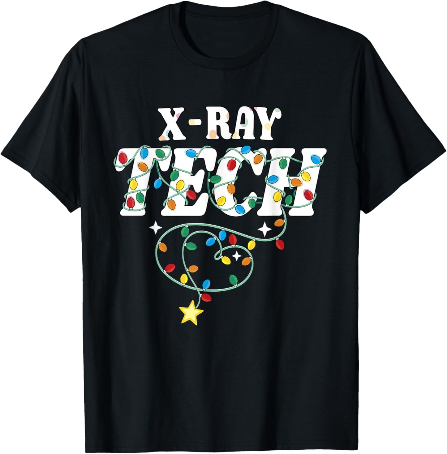 X-Ray Tech Christmas Radiologic Technologist Techs Squad T-Shirt - T-Shirt | Black