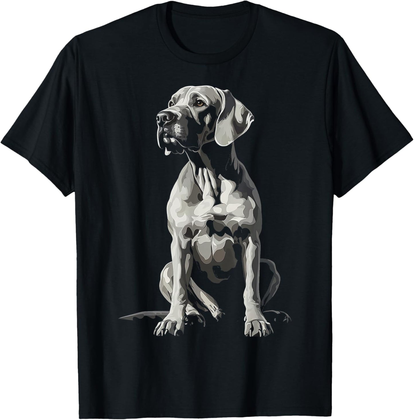Great Dane Dog Graphic Pet Artwork Great Dane T-Shirt - T-Shirt | Black