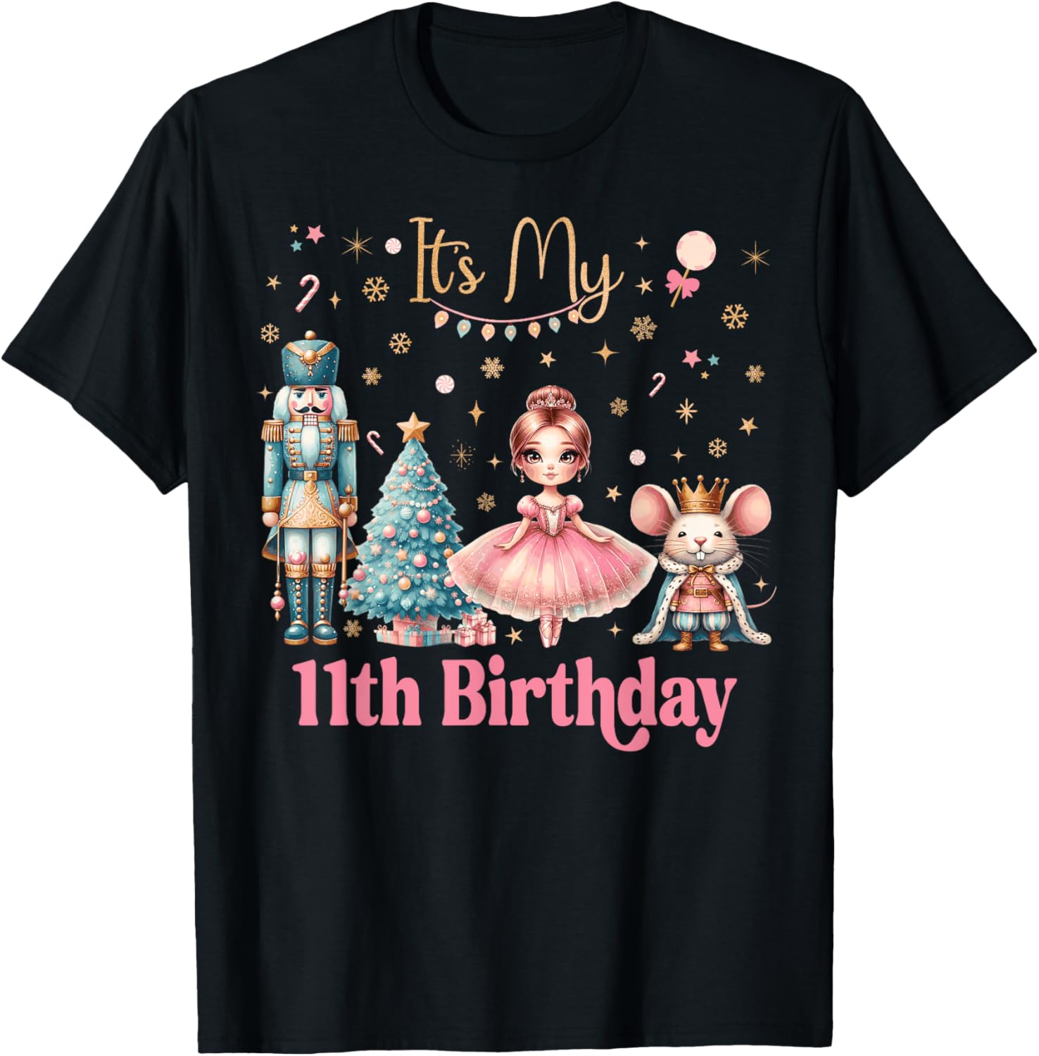 Nutcracker Birthday Girl Party Xmas Costume T-Shirt - T-Shirt | Black