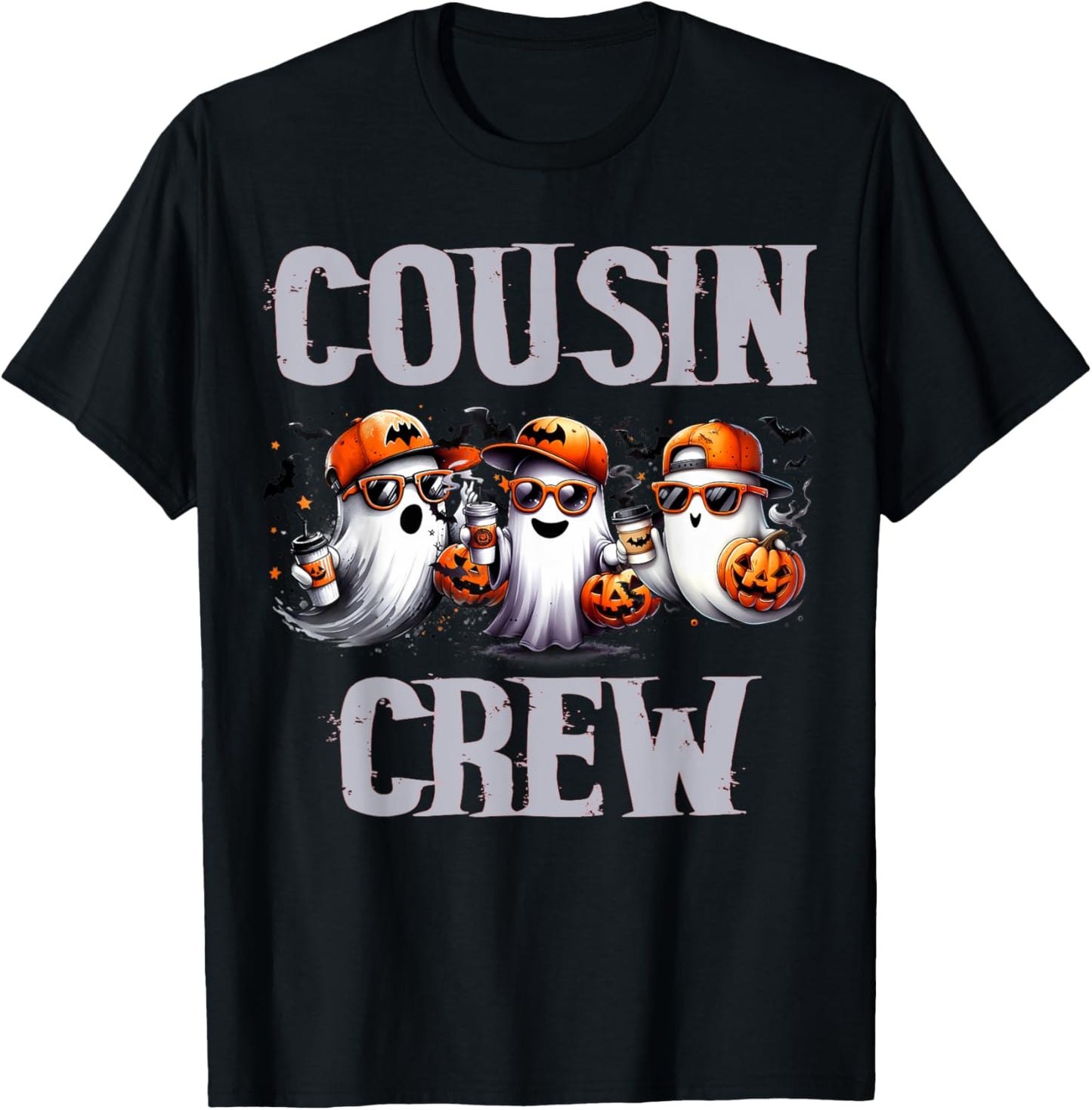 Halloween Cousin Crew Boo Ghost Kid Girl Boy Toddler Funny T-Shirt - T-Shirt | Black