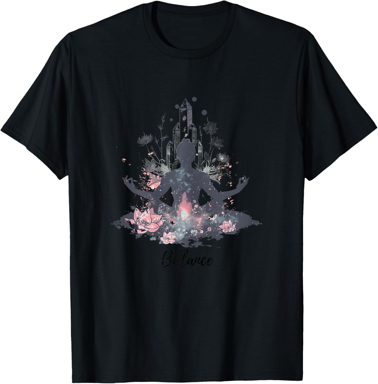 Embrace Your Inner Peace with Yoga & Meditation Inspired T-Shirt - T-Shirt | Black