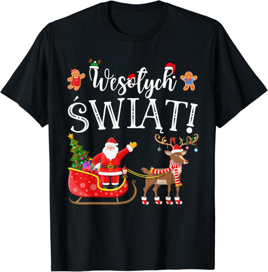 Poland Wigilia Polish Christmas / Wesolych Swiat T-Shirt - T-Shirt | Black