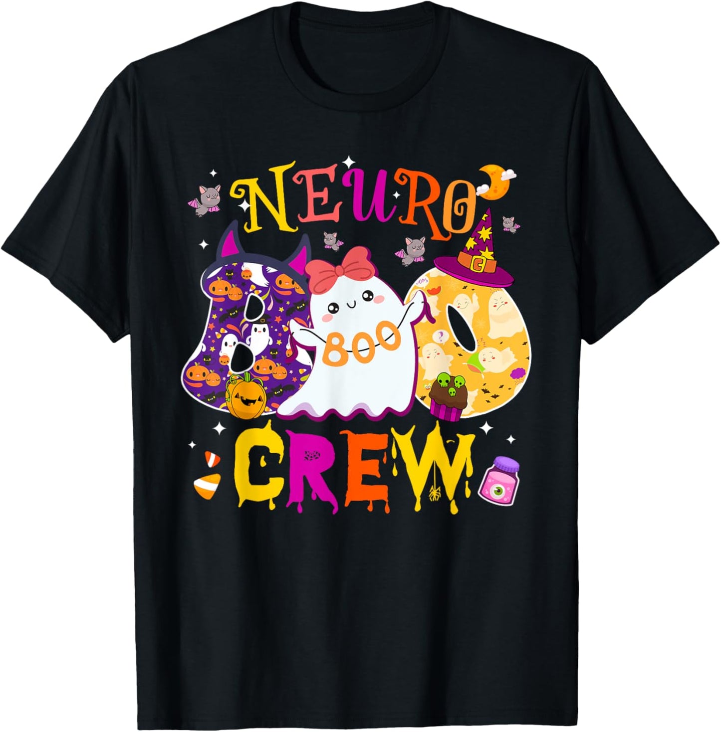 NEURO Boo Crew. Nurse Halloween Matching T-Shirt - T-Shirt | Black