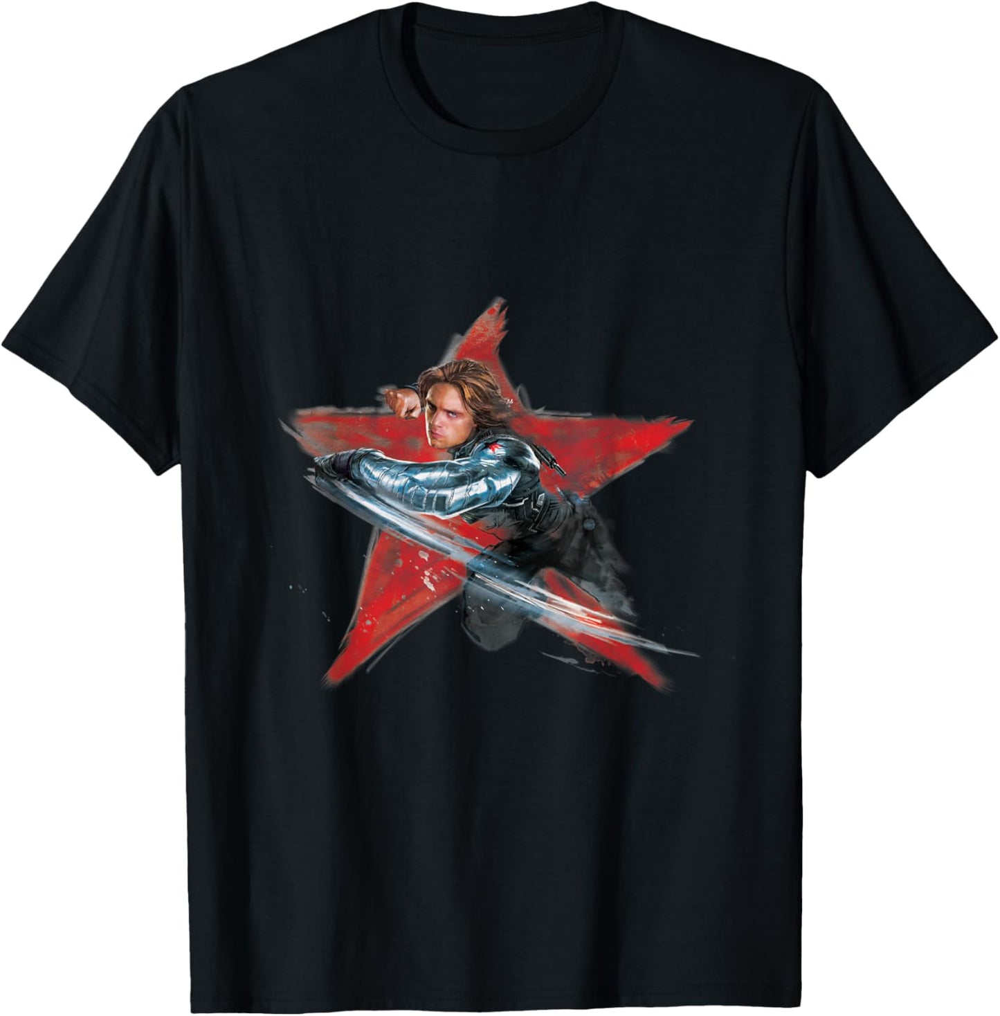 Marvel Avengers Bucky Barnes Winter Soldier T-Shirt - T-Shirt | Black