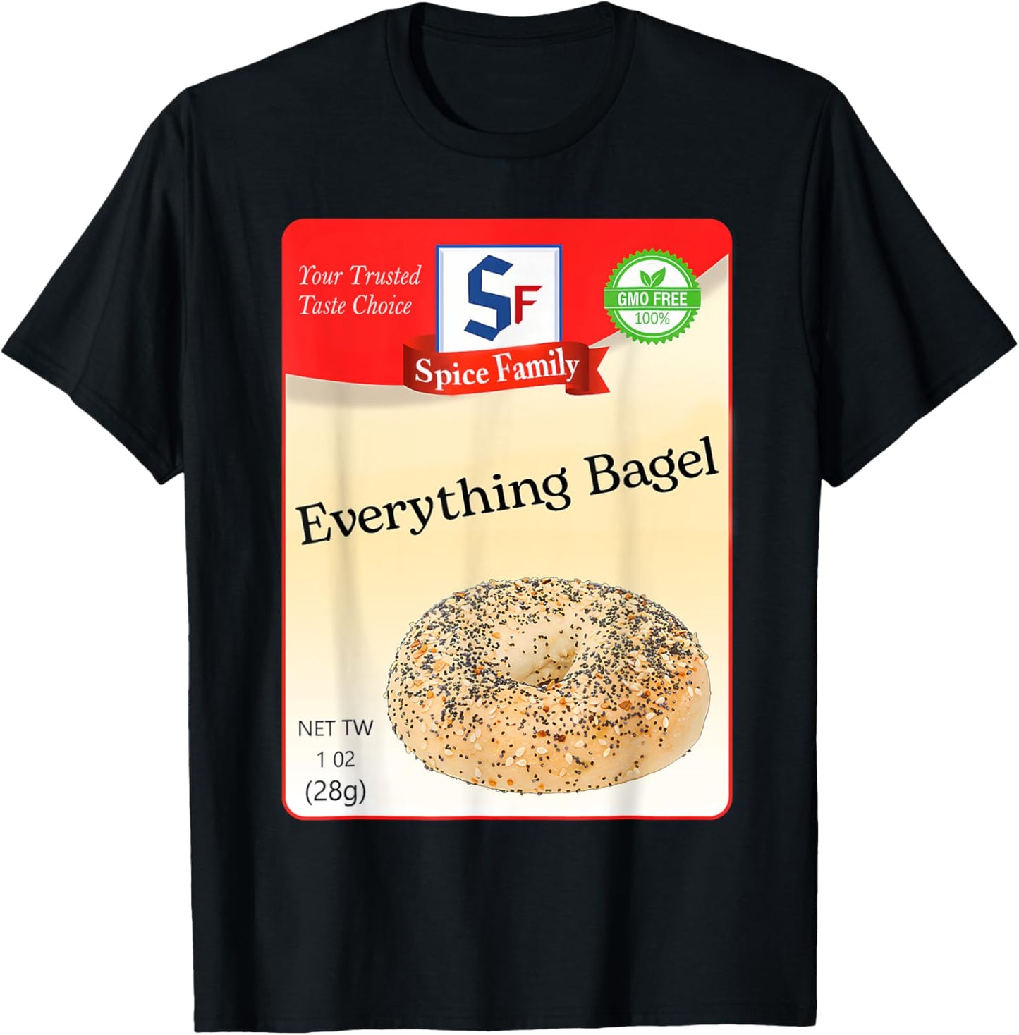 Everything Bagel Condiment Holiday Spice Group Costumes T-Shirt - T-Shirt | Black