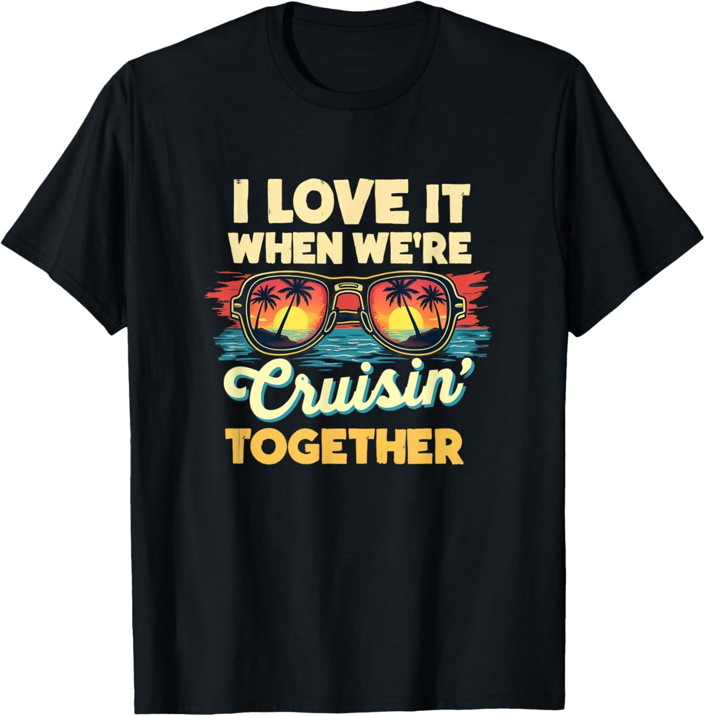 Retro 2025 Cruise Vacation Buddies Couples Girl 0CAQOR T-Shirt - T-Shirt | Black