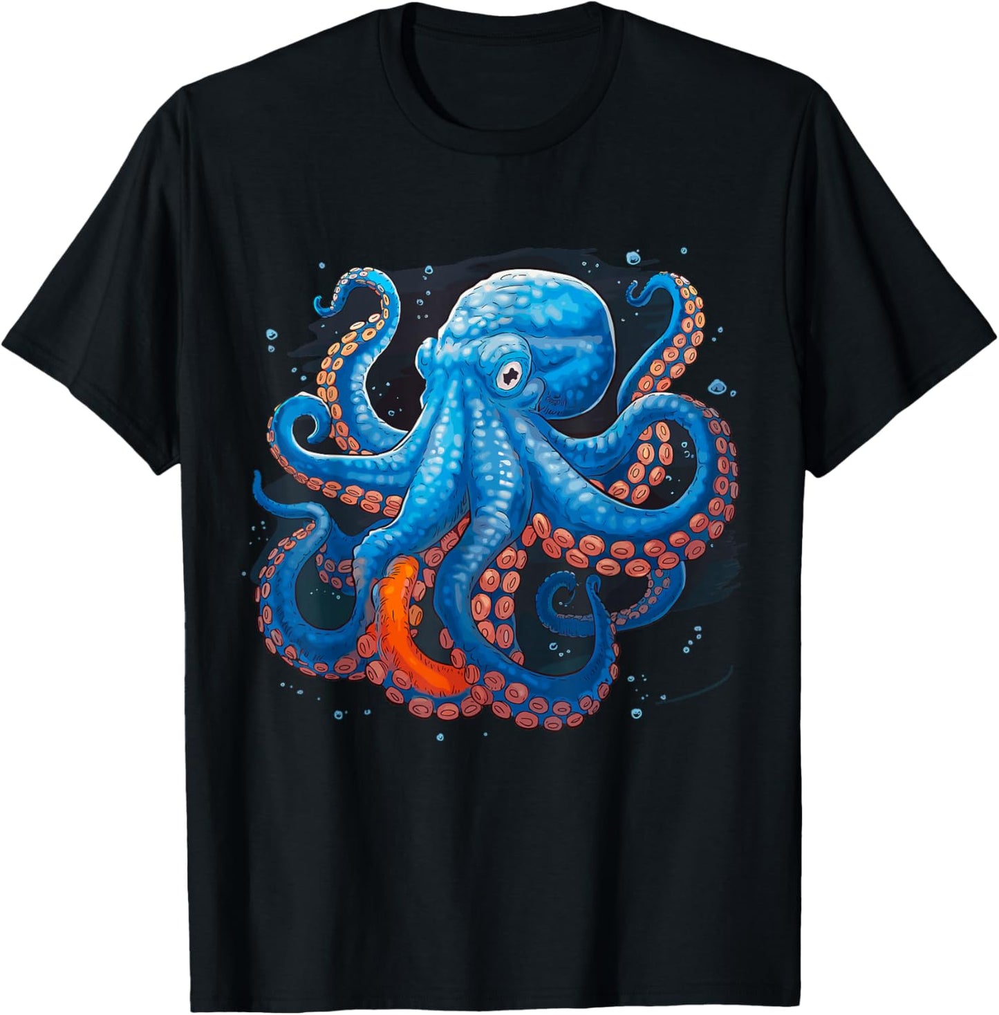 Blue Octopus T-Shirt - T-Shirt | Black